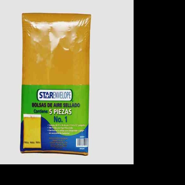 SOBRE BOLSA BURBUJA AIRE 1 STAR18.41X30.48CM.PAQ.C5 E6